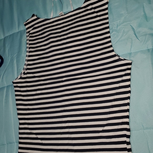 Striped midi bodycon lace up top - Picture 3 of 3